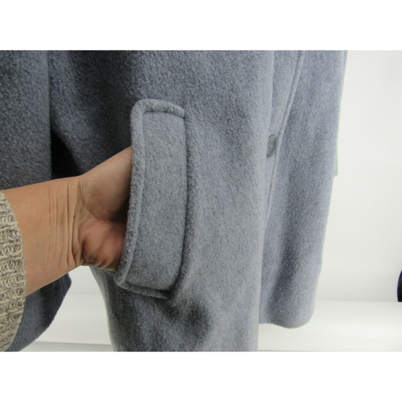 London Fog Women's trench coat Gray size 14 wool blend - Picture 3 of 12